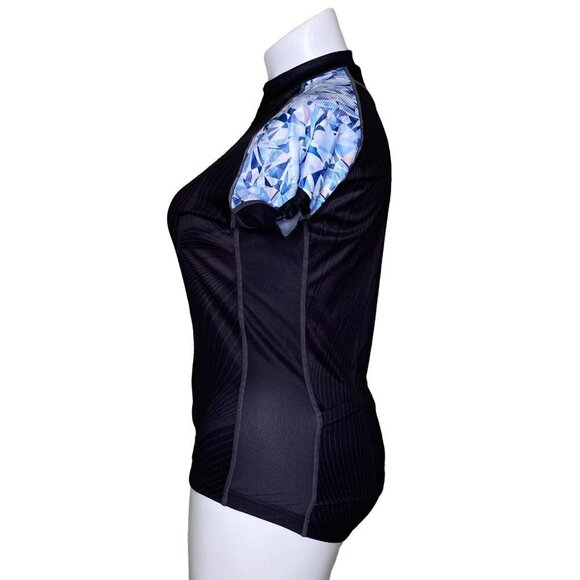 Primal NWT Black/Blue Diamond Pattern Cycle Race Cut Jersey Front Zip Women's XL - Picture 5 of 8